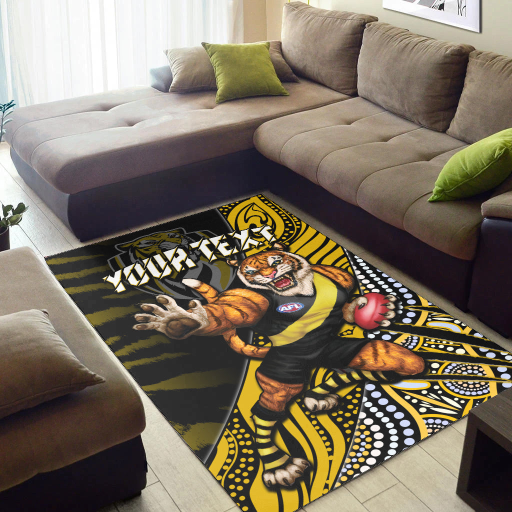 custom-personalised-richmond-football-area-rug-aboriginal-go-the-tigers-mascot