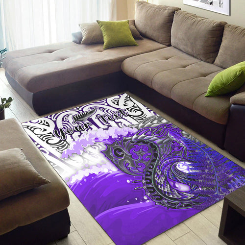 custom-personalised-manaia-maori-area-rug-fern-aotearoa-purple-waves