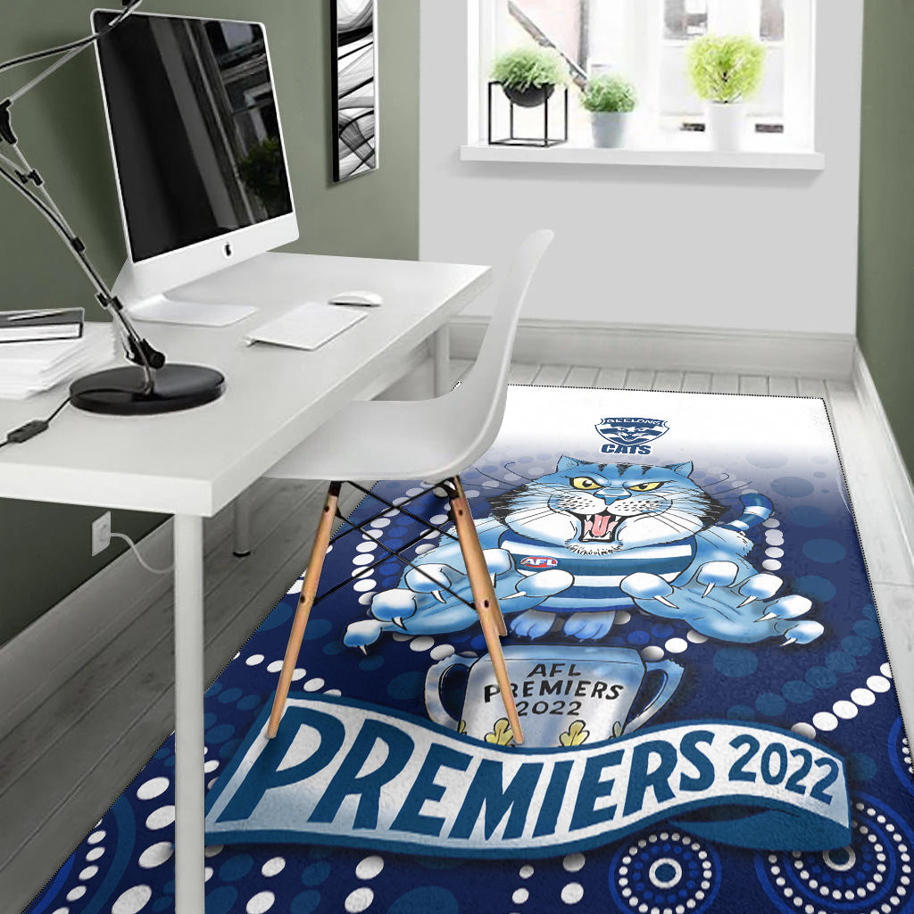 cats-football-area-rug-aboriginal-australian-premiers-2022-proud-geelong-cartoon