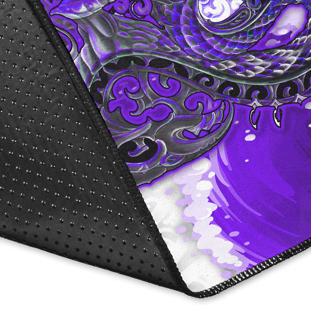 custom-personalised-manaia-maori-area-rug-fern-aotearoa-purple-waves