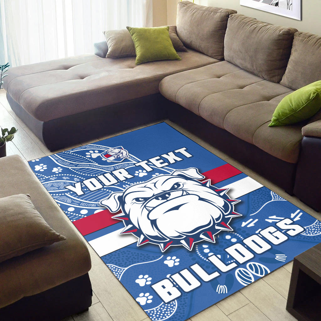 custom-personalised-bulldogs-football-area-rug-scraggers-1877-aboriginal-dot-painting-newest-version