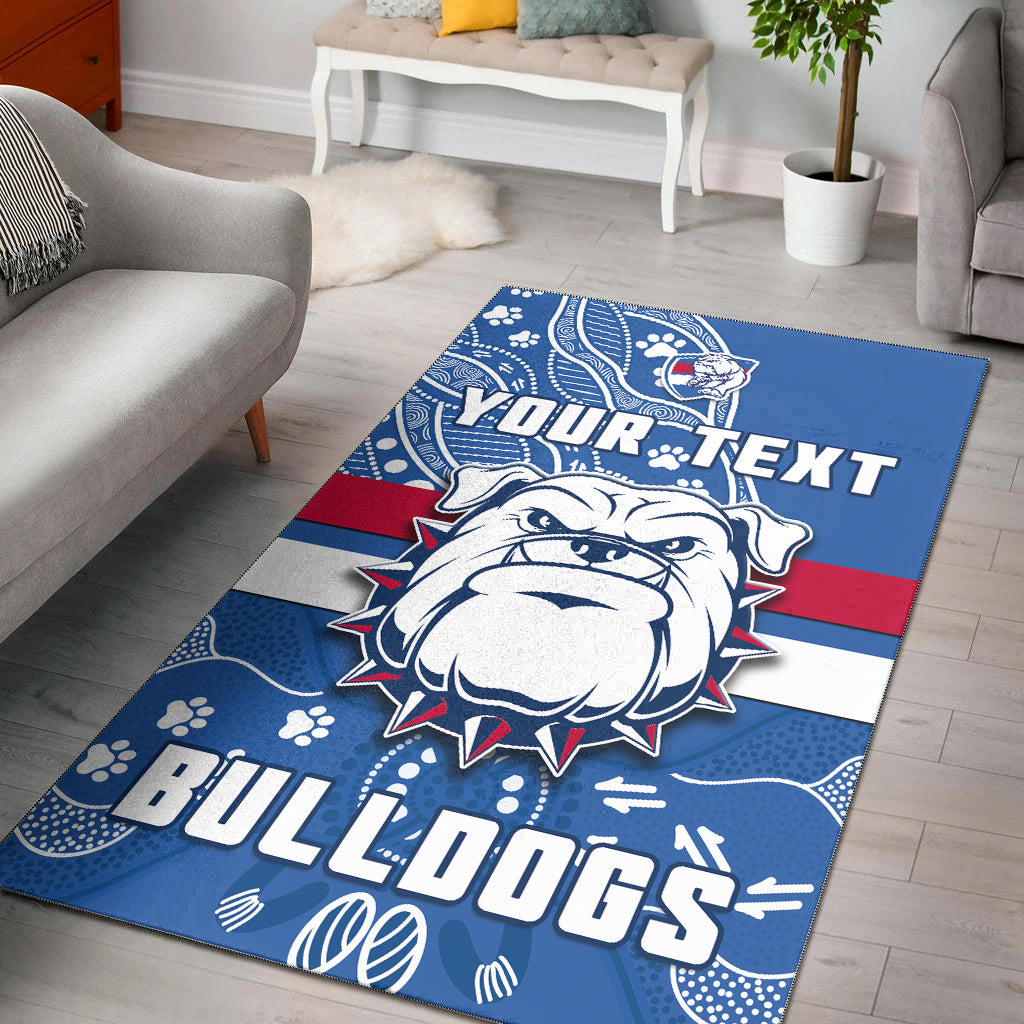 custom-personalised-bulldogs-football-area-rug-scraggers-1877-aboriginal-dot-painting-newest-version