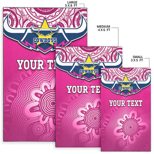 custom-personalised-cowboys-rugby-area-rug-aboriginal-pattern-pink-version