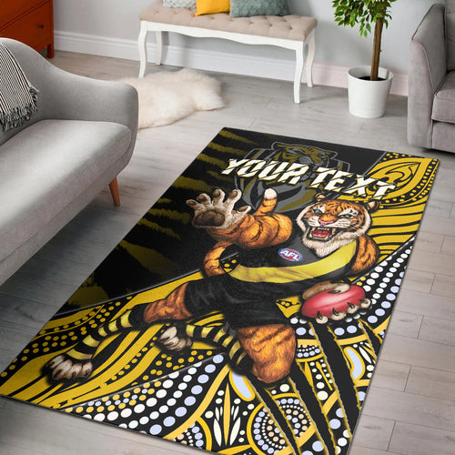custom-personalised-richmond-football-area-rug-aboriginal-go-the-tigers-mascot