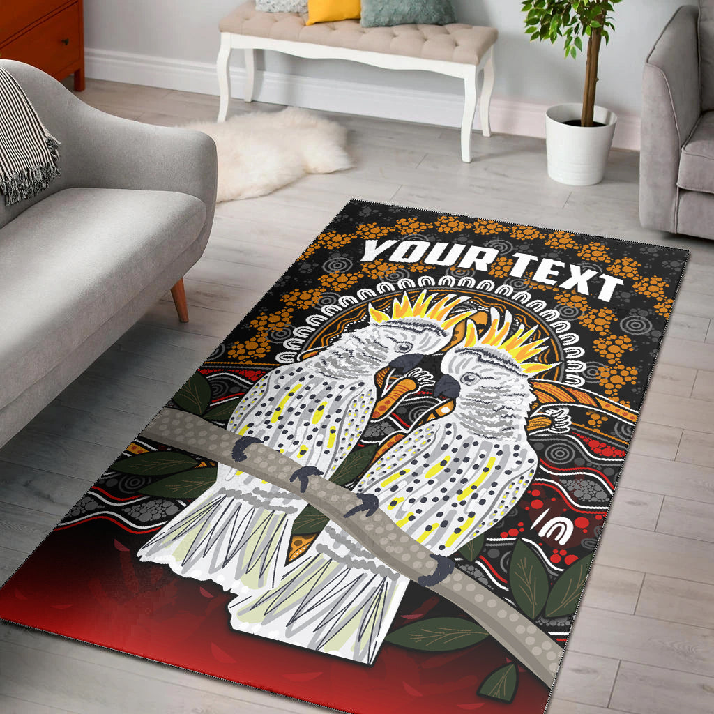 custom-personalised-australia-valentine-area-rug-aboriginal-couple-cockatoos-my-love