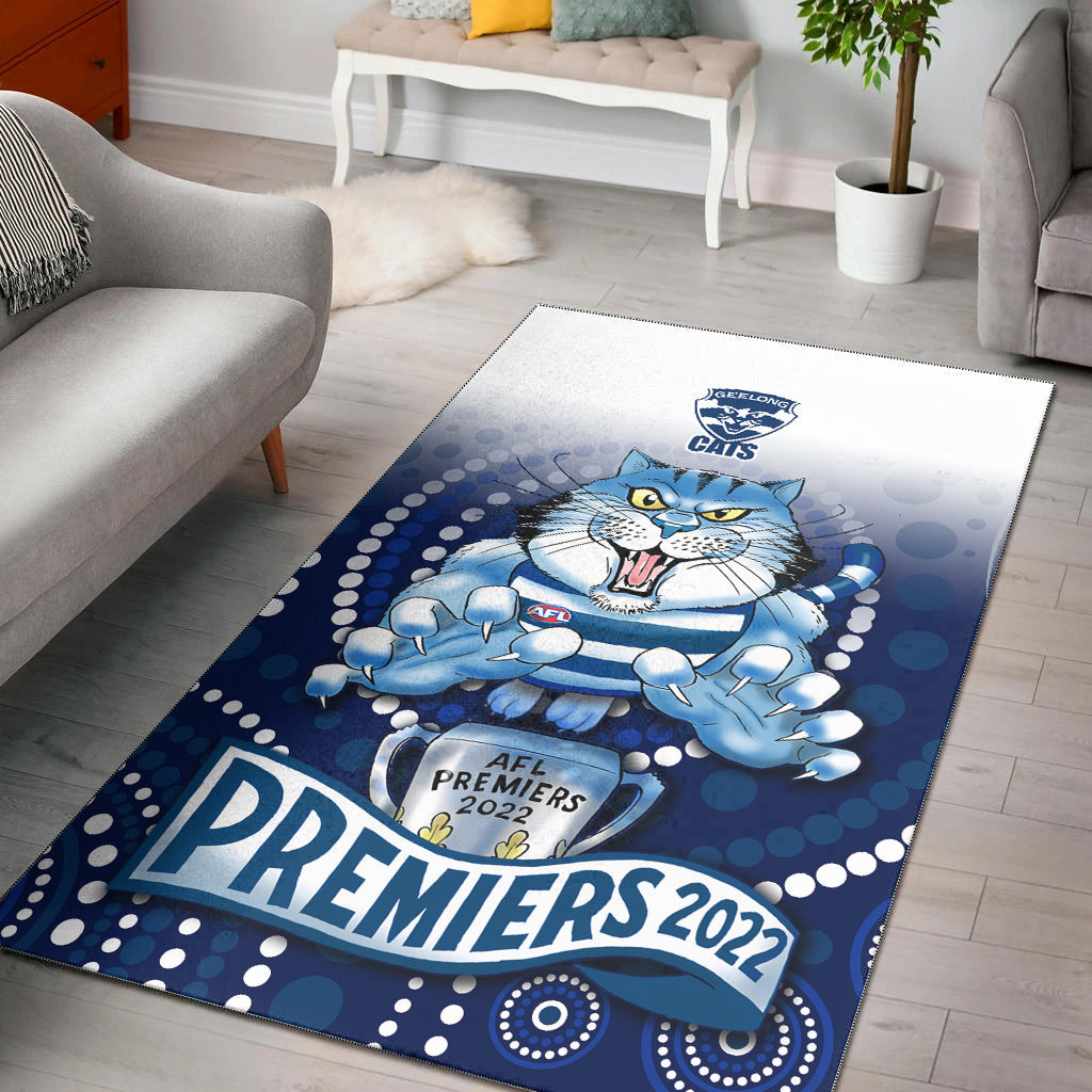 cats-football-area-rug-aboriginal-australian-premiers-2022-proud-geelong-cartoon