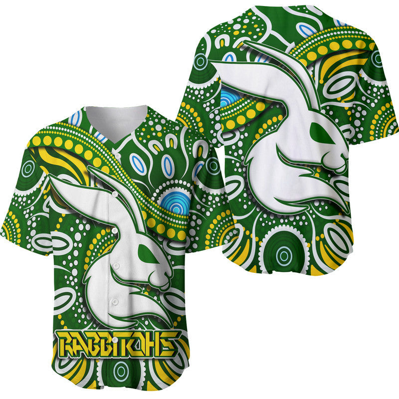Rabbitohs Baseball Jersey Rabbitohs Aboriginal Dreamtime Style LT9