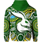 Rabbitohs Zip Up And Pullover Hoodie Rabbitohs Aboriginal Dreamtime Style LT9