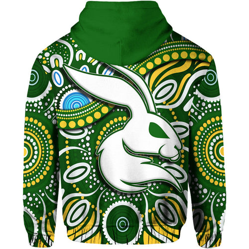 Rabbitohs Zip Up And Pullover Hoodie Rabbitohs Aboriginal Dreamtime Style LT9