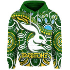 Rabbitohs Zip Up And Pullover Hoodie Rabbitohs Aboriginal Dreamtime Style LT9