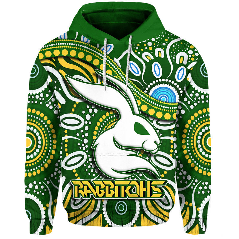 Rabbitohs Zip Up And Pullover Hoodie Rabbitohs Aboriginal Dreamtime Style LT9