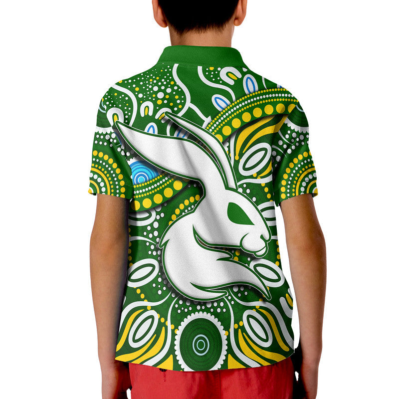 Rabbitohs Polo Shirt Rabbitohs Aboriginal Dreamtime Style LT9