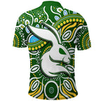Rabbitohs Polo Shirt Rabbitohs Aboriginal Dreamtime Style LT9