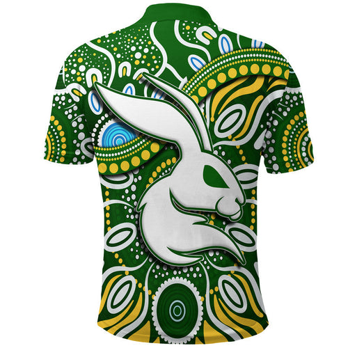 Rabbitohs Polo Shirt Rabbitohs Aboriginal Dreamtime Style LT9
