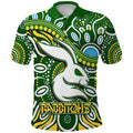 Rabbitohs Polo Shirt Rabbitohs Aboriginal Dreamtime Style LT9