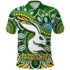 Rabbitohs Polo Shirt Rabbitohs Aboriginal Dreamtime Style LT9