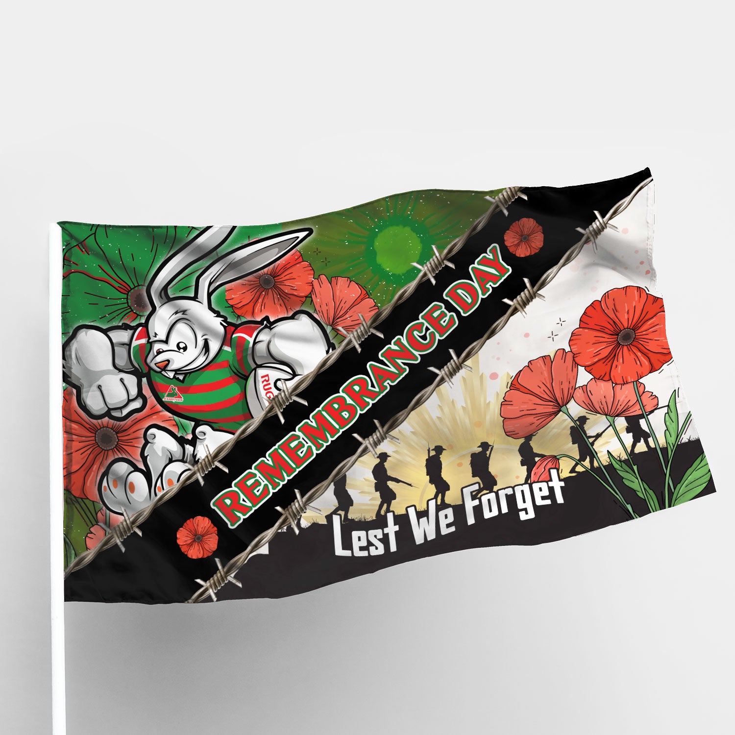 rabbitohs-rugby-flag-custom-remembrance-day-lest-we-forget-flag