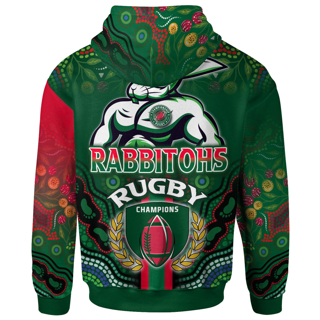 rabbitohs-rugby-hoodie-custom-rabbitohs-rugby-ball-aboriginal-indigenous-sport-style-hoodie
