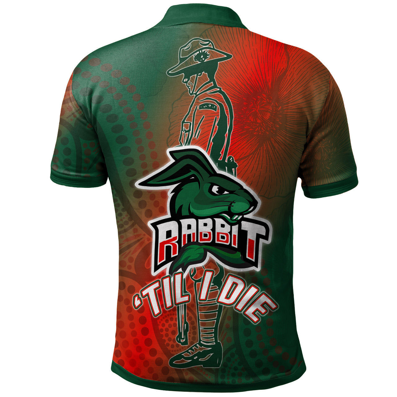 rabbitohs-rugby-polo-shirt-custom-anzac-rabbit-sport-with-aboriginal-patterns-polo-shirt