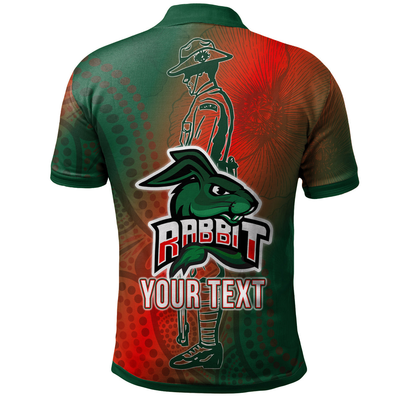 rabbitohs-rugby-polo-shirt-custom-anzac-rabbit-sport-with-aboriginal-patterns-polo-shirt