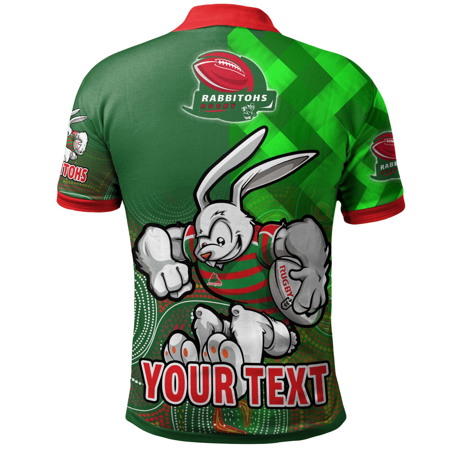 rabbitohs-rugby-polo-shirt-custom-rabbitohs-pride-of-the-league-aboriginal-patterns-polo-shirt