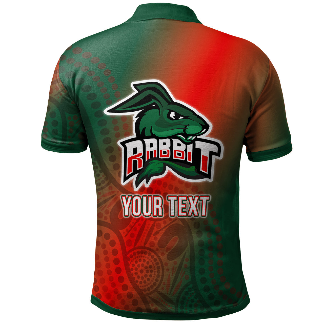 rabbitohs-rugby-polo-shirt-custom-rabbit-sport-with-aboriginal-patterns-polo-shirt