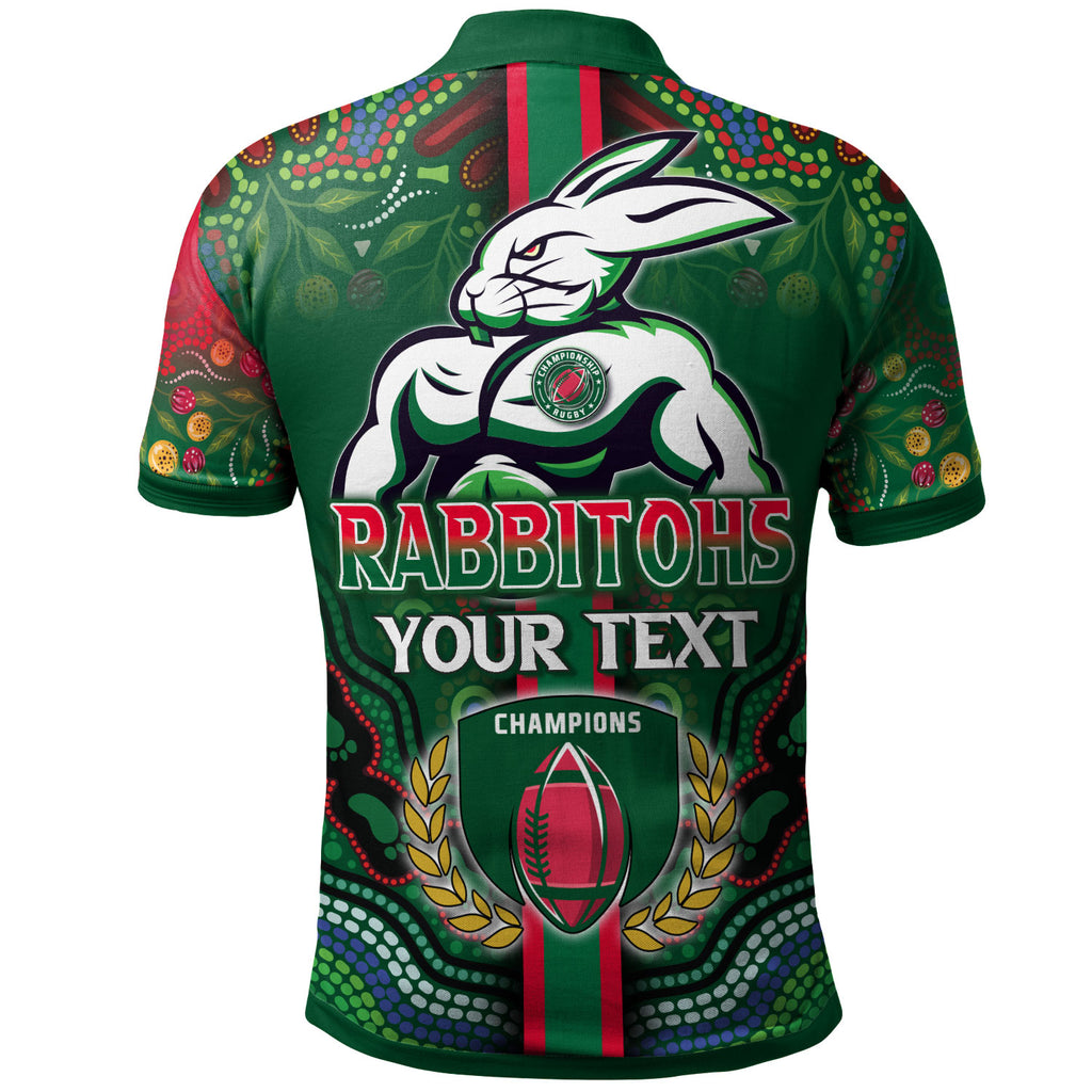 rabbitohs-rugby-polo-shirt-custom-rabbitohs-rugby-ball-aboriginal-indigenous-sport-style-polo-shirt