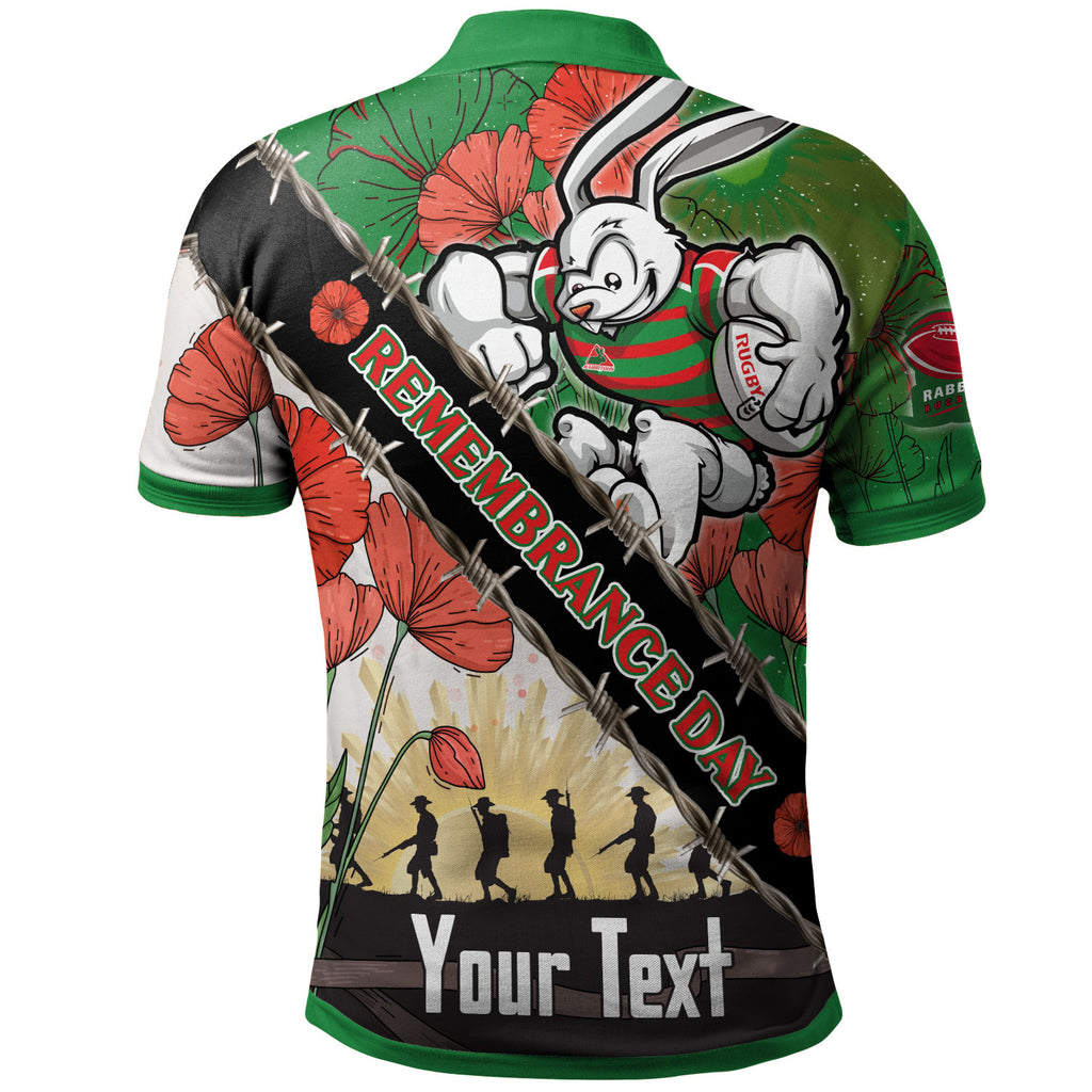 rabbitohs-rugby-polo-shirt-custom-remembrance-day-lest-we-forget-polo-shirt
