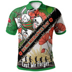 rabbitohs-rugby-polo-shirt-custom-remembrance-day-lest-we-forget-polo-shirt
