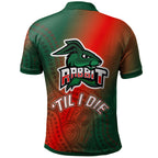 rabbitohs-rugby-polo-shirt-custom-rabbit-sport-with-aboriginal-patterns-polo-shirt