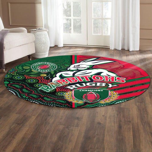 rabbitohs-rugby-round-rug-rabbitohs-rugby-ball-aboriginal-indigenous-sport-style-round-rug