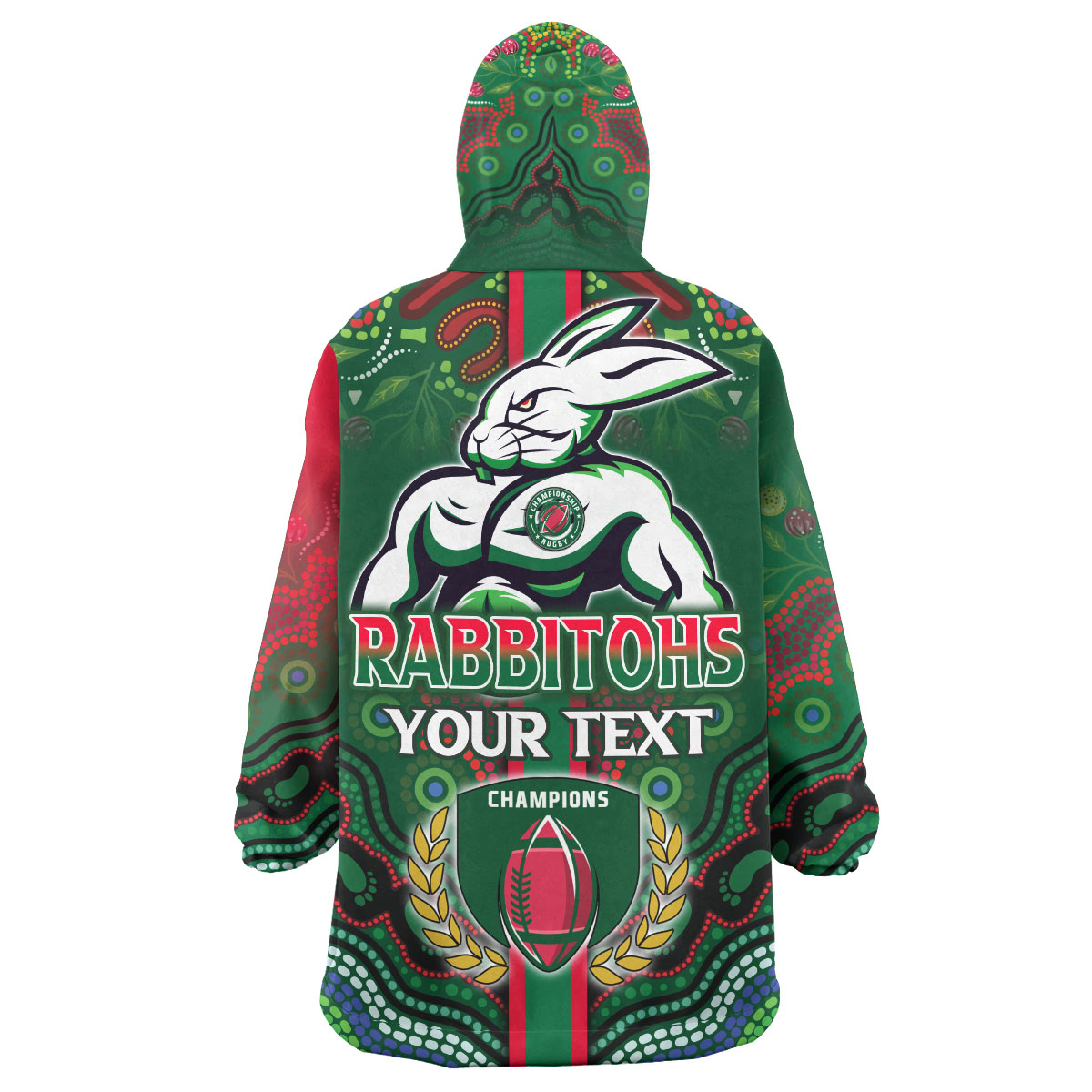 rabbitohs-rugby-snug-hoodie-custom-rabbitohs-rugby-ball-aboriginal-indigenous-sport-style-oodie-blanket
