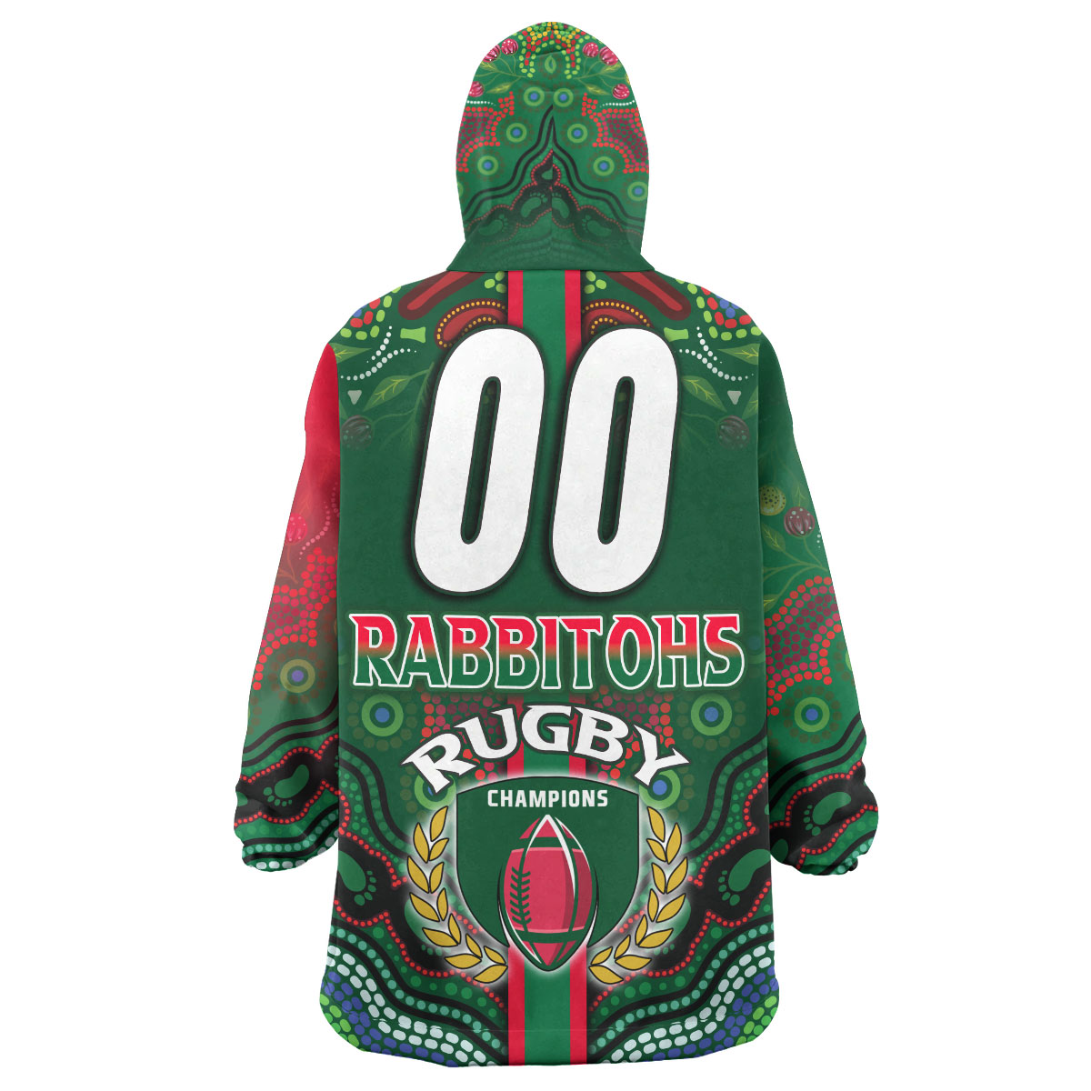 rabbitohs-rugby-snug-hoodie-custom-rabbitohs-rugby-ball-aboriginal-indigenous-sport-style-oodie-blanket