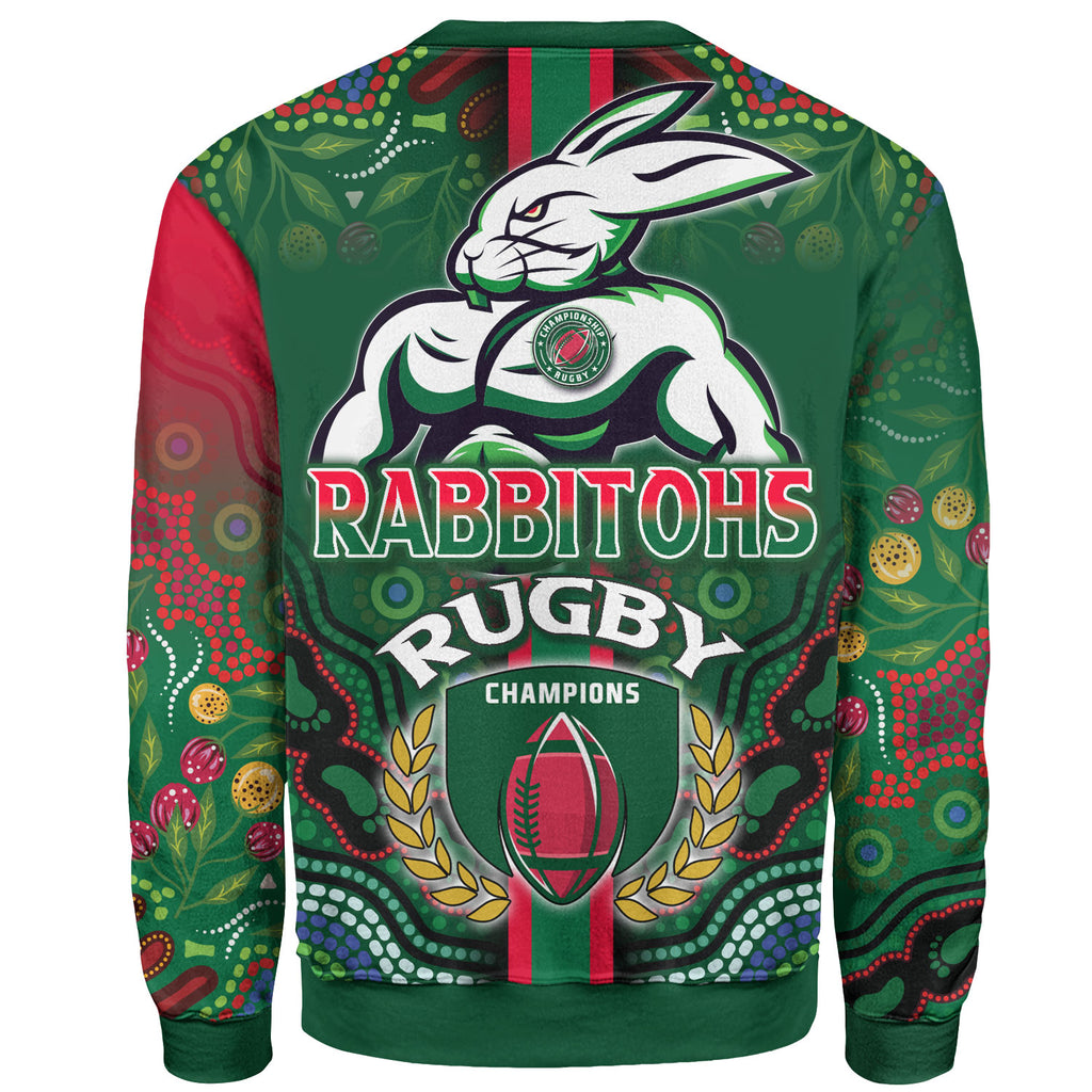 rabbitohs-rugby-sweatshirt-custom-rabbitohs-rugby-ball-aboriginal-indigenous-sport-style-sweatshirt