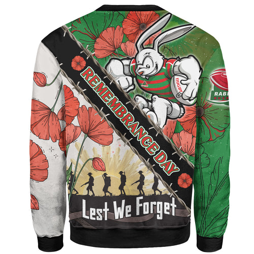 rabbitohs-rugby-sweatshirt-rabbitohs-rugby-remembrance-day-lest-we-forget-sweatshirt
