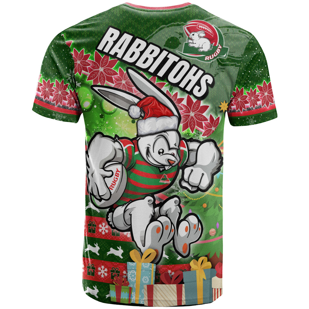 rabbitohs-rugby-t-shirt-custom-christmas-tree-rabbit-rugby-ball-t-shirt