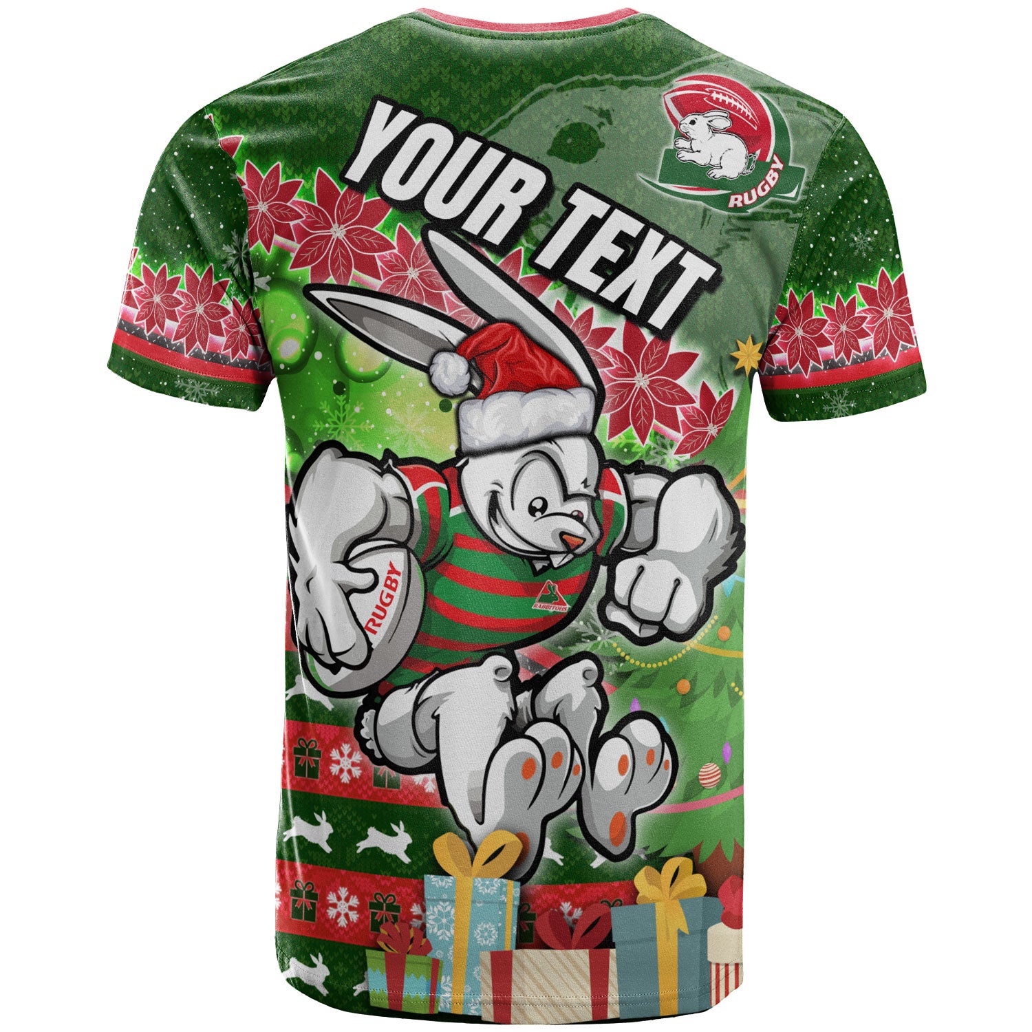 rabbitohs-rugby-t-shirt-custom-christmas-tree-rabbit-rugby-ball-t-shirt