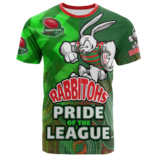 rabbitohs-rugby-t-shirt-custom-rabbitohs-pride-of-the-league-aboriginal-patterns-t-shirt