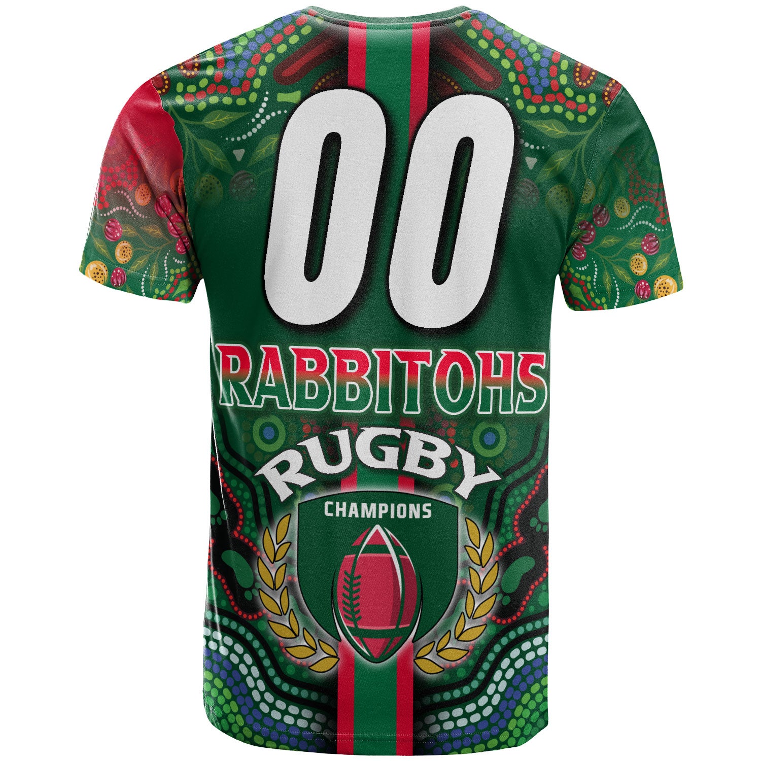 rabbitohs-rugby-t-shirt-custom-rabbitohs-rugby-ball-aboriginal-indigenous-sport-style-t-shirt
