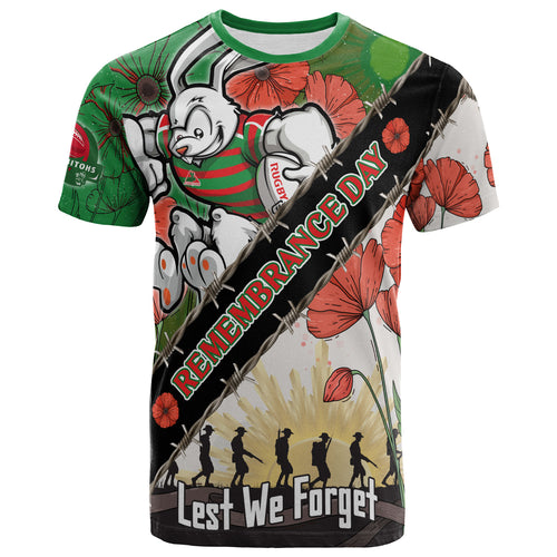 rabbitohs-rugby-t-shirt-custom-remembrance-day-lest-we-forget-t-shirt
