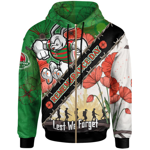 rabbitohs-rugby-hoodie-custom-remembrance-day-lest-we-forget-hoodie