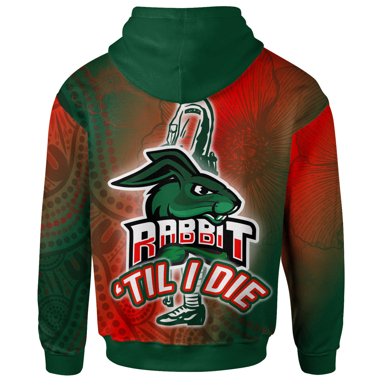 rabbitohs-rugby-hoodie-custom-anzac-rabbit-sport-with-aboriginal-patterns-hoodie
