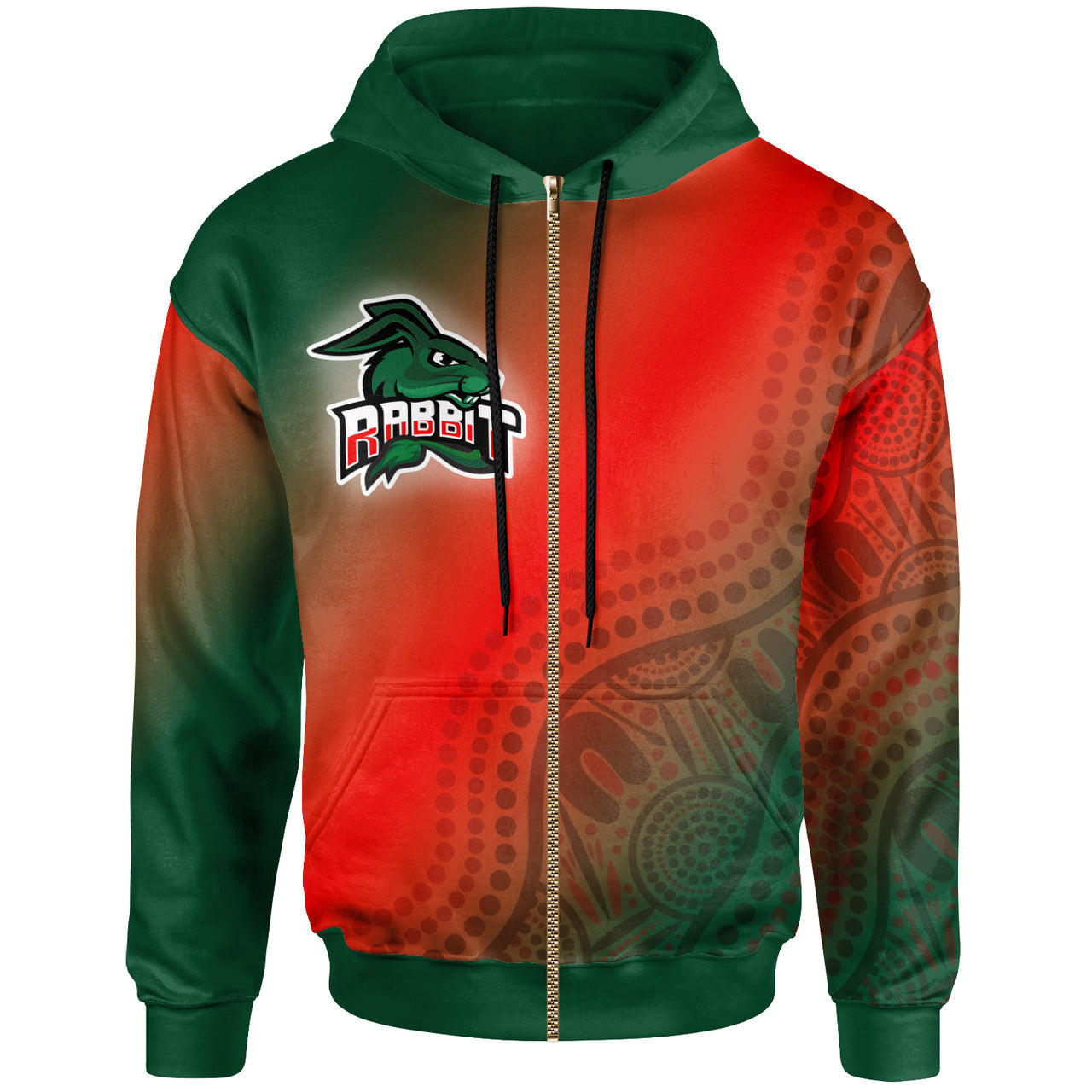 rabbitohs-rugby-hoodie-custom-rabbit-sport-with-aboriginal-patterns-hoodie