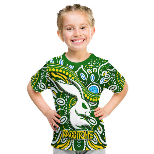 Rabbitohs T Shirt Rabbitohs Aboriginal Dreamtime Style LT9