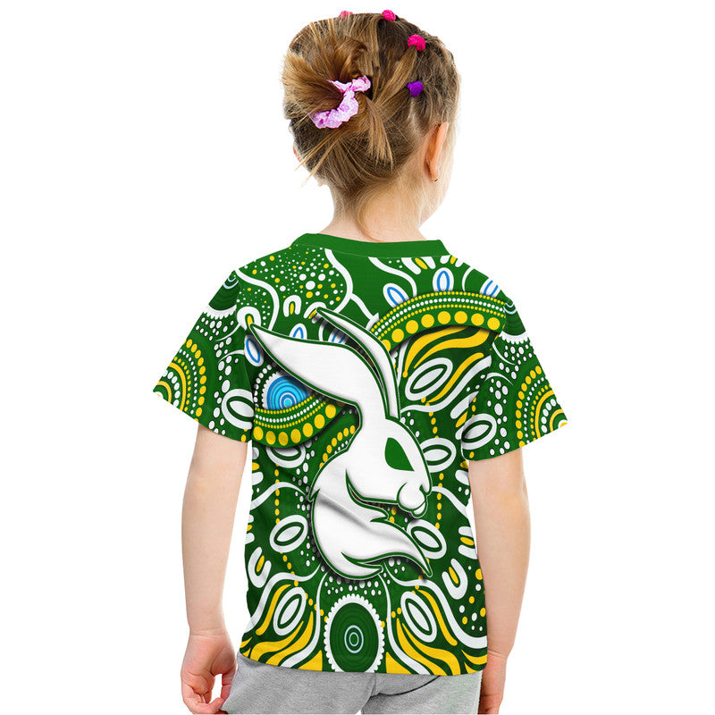 Rabbitohs T Shirt Rabbitohs Aboriginal Dreamtime Style LT9