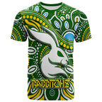 Rabbitohs T Shirt Rabbitohs Aboriginal Dreamtime Style LT9