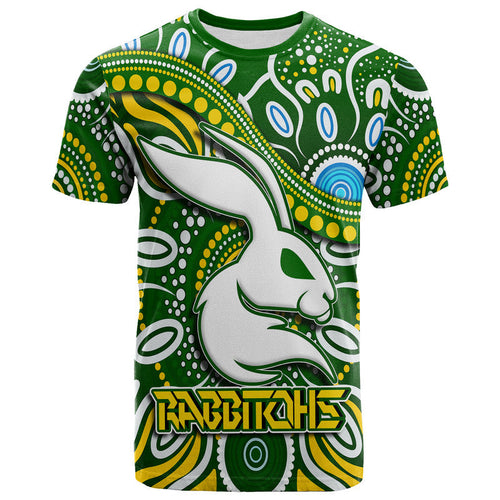 Rabbitohs T Shirt Rabbitohs Aboriginal Dreamtime Style LT9
