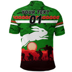 custom-personalised-rabbitohs-anzac-polo-shirt-simple-style-green