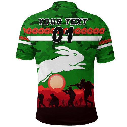 custom-personalised-rabbitohs-anzac-polo-shirt-simple-style-green