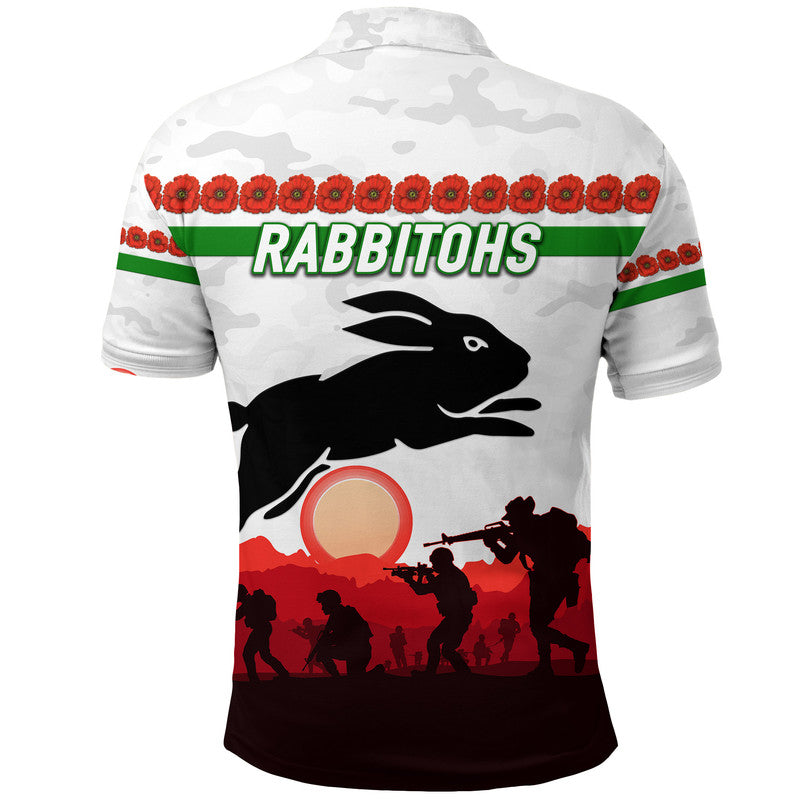 south-sydney-rabbitohs-anzac-2022-polo-shirt-simple-style-white